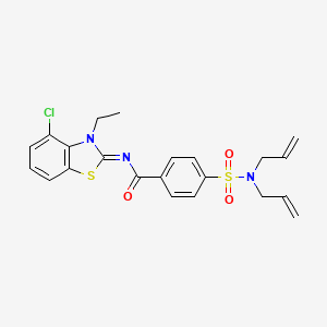 (Z)-N-(4-chloro-3-ethylbenzo[d]thiazol-2(3H)-ylidene)-4-(N,N-diallylsulfamoyl)benzamide