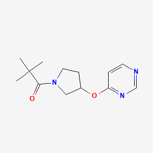 2,2-Dimethyl-1-(3-(pyrimidin-4-yloxy)pyrrolidin-1-yl)propan-1-one