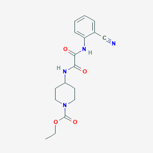 molecular formula C17H20N4O4 B2730319 Ethyl 4-(2-((2-cyanophenyl)amino)-2-oxoacetamido)piperidine-1-carboxylate CAS No. 1207017-81-9
