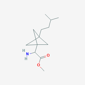 molecular formula C13H23NO2 B2730321 Methyl 2-amino-2-[3-(3-methylbutyl)-1-bicyclo[1.1.1]pentanyl]acetate CAS No. 2287261-59-8