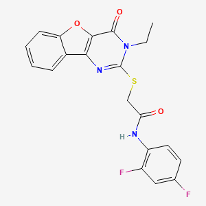 N-(2,4-difluorophenyl)-2-[(3-ethyl-4-oxo-3,4-dihydro[1]benzofuro[3,2-d]pyrimidin-2-yl)sulfanyl]acetamide
