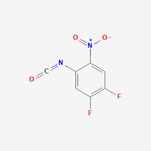 molecular formula C7H2F2N2O3 B2730331 1,2-Difluoro-4-isocyanato-5-nitrobenzene CAS No. 1249838-16-1