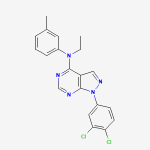 1-(3,4-dichlorophenyl)-N-ethyl-N-(m-tolyl)-1H-pyrazolo[3,4-d]pyrimidin-4-amine