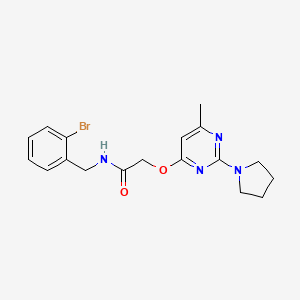 molecular formula C18H21BrN4O2 B2730336 N-butyl-2-(4-{[(3,4-dimethoxyphenyl)sulfonyl]amino}phenoxy)nicotinamide CAS No. 1226442-84-7