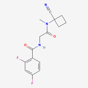 molecular formula C15H15F2N3O2 B2730340 N-[2-[(1-氰基环丁基)-甲基氨基]-2-氧代乙基]-2,4-二氟苯甲酰胺 CAS No. 1645556-79-1