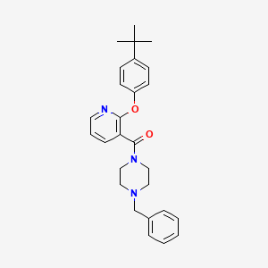 molecular formula C27H31N3O2 B2730343 (4-Benzylpiperazin-1-yl)-[2-(4-tert-butylphenoxy)pyridin-3-yl]methanone CAS No. 497060-75-0