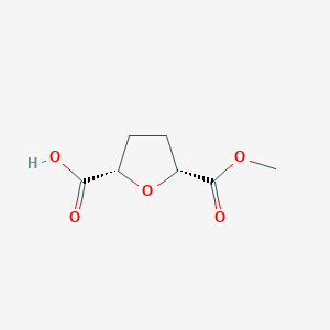 molecular formula C7H10O5 B2730359 cis-5-(Methoxycarbonyl)tetrahydrofuran-2-carboxylic acid CAS No. 96479-20-8