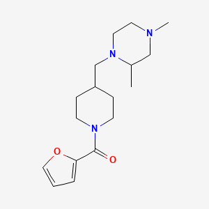 molecular formula C17H27N3O2 B2730361 (4-((2,4-Dimethylpiperazin-1-yl)methyl)piperidin-1-yl)(furan-2-yl)methanone CAS No. 1421523-72-9