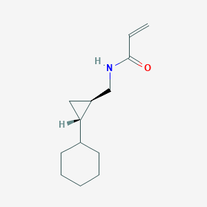 molecular formula C13H21NO B2730371 N-[[(1R,2S)-2-Cyclohexylcyclopropyl]methyl]prop-2-enamide CAS No. 2305125-78-2