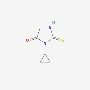 molecular formula C6H8N2OS B2730384 3-Cyclopropyl-2-thioxoimidazolidin-4-one CAS No. 832739-37-4