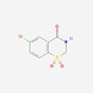 molecular formula C8H6BrNO3S B2730390 6-溴-1,1-二氧代-2,3-二氢-1lambda6,3-苯并噻嗪-4-酮 CAS No. 2228818-91-3