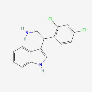 molecular formula C16H14Cl2N2 B2730392 2-(2,4-dichlorophenyl)-2-(1H-indol-3-yl)ethan-1-amine CAS No. 727718-50-5