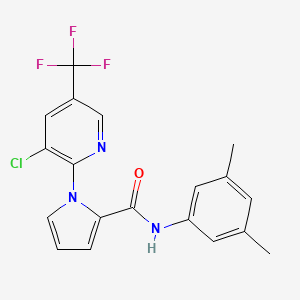 molecular formula C19H15ClF3N3O B2730399 1-[3-氯-5-(三氟甲基)-2-吡啶基]-N-(3,5-二甲基苯基)-1H-吡咯-2-甲酰胺 CAS No. 338956-41-5