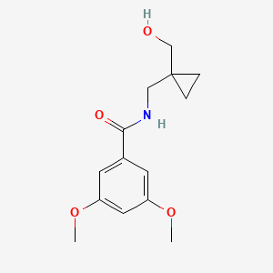 molecular formula C14H19NO4 B2730405 N-((1-(hydroxymethyl)cyclopropyl)methyl)-3,5-dimethoxybenzamide CAS No. 1286695-83-7