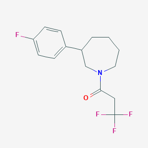 molecular formula C15H17F4NO B2730408 3,3,3-Trifluoro-1-(3-(4-fluorophenyl)azepan-1-yl)propan-1-one CAS No. 1795419-95-2