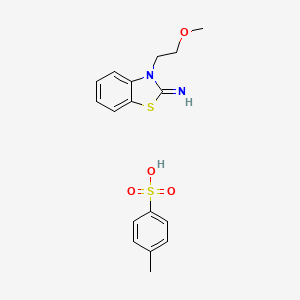 molecular formula C17H20N2O4S2 B2730409 3-(2-methoxyethyl)benzo[d]thiazol-2(3H)-imine 4-methylbenzenesulfonate CAS No. 2034619-06-0