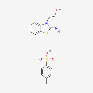 molecular formula C17H20N2O4S2 B2730409 3-(2-甲氧基乙基)苯并[2,3-d]噻唑-2(3H)-亚胺 4-甲基苯磺酸盐 CAS No. 2034619-06-0