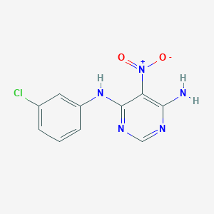 molecular formula C10H8ClN5O2 B2730410 N4-(3-chlorophenyl)-5-nitropyrimidine-4,6-diamine CAS No. 30240-84-7