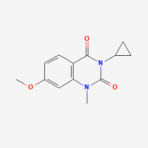 molecular formula C13H14N2O3 B2730419 3-cyclopropyl-7-methoxy-1-methylquinazoline-2,4(1H,3H)-dione CAS No. 2319802-33-8