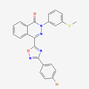 molecular formula C23H15BrN4O2S B2730422 4-[3-(4-bromophenyl)-1,2,4-oxadiazol-5-yl]-2-[3-(methylthio)phenyl]phthalazin-1(2H)-one CAS No. 1291860-02-0
