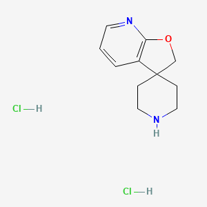 molecular formula C11H16Cl2N2O B2730430 Spiro[2H-furo[2,3-b]pyridine-3,4'-piperidine];dihydrochloride CAS No. 2287311-51-5
