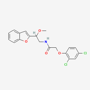 molecular formula C19H17Cl2NO4 B2730446 N-[2-(1-benzofuran-2-yl)-2-methoxyethyl]-2-(2,4-dichlorophenoxy)acetamide CAS No. 2097896-31-4