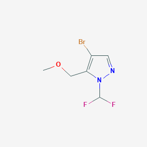 molecular formula C6H7BrF2N2O B2730450 4-bromo-1-(difluoromethyl)-5-(methoxymethyl)-1H-pyrazole CAS No. 1855944-42-1