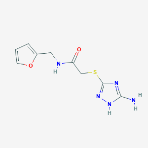 molecular formula C9H11N5O2S B2730451 2-((5-氨基-1H-1,2,4-三唑-3-基)硫)-N-(呋喃-2-基甲基)乙酰胺 CAS No. 690961-99-0