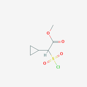 molecular formula C6H9ClO4S B2730454 甲基2-氯磺酰基-2-环丙基乙酸酯 CAS No. 2309456-59-3