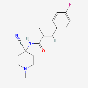 molecular formula C17H20FN3O B2730461 (E)-N-(4-Cyano-1-methylpiperidin-4-yl)-3-(4-fluorophenyl)-2-methylprop-2-enamide CAS No. 1465715-21-2