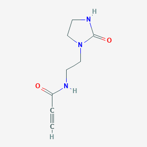 molecular formula C8H11N3O2 B2730465 N-[2-(2-Oxoimidazolidin-1-yl)ethyl]prop-2-ynamide CAS No. 2303555-25-9