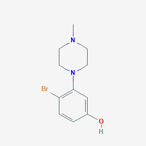 molecular formula C11H15BrN2O B2730475 4-Bromo-3-(4-methylpiperazin-1-yl)phenol CAS No. 1782824-52-5
