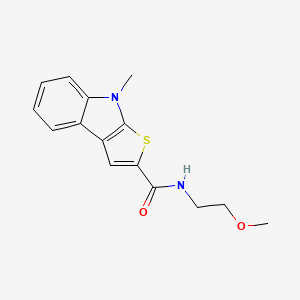 molecular formula C15H16N2O2S B2730478 N-(2-methoxyethyl)-8-methyl-8H-thieno[2,3-b]indole-2-carboxamide CAS No. 860611-26-3