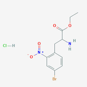 molecular formula C11H14BrClN2O4 B2730479 Ethyl 2-amino-3-(4-bromo-2-nitrophenyl)propanoate hydrochloride CAS No. 2171792-17-7