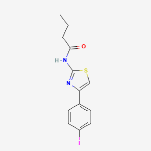 molecular formula C13H13IN2OS B2730486 N-[4-(4-碘苯基)-1,3-噻唑-2-基]丁酰胺 CAS No. 313469-69-1