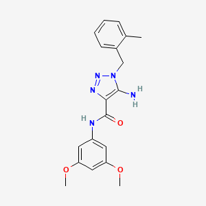 molecular formula C19H21N5O3 B2730497 5-氨基-N-(3,5-二甲氧基苯基)-1-(2-甲基苄基)-1H-1,2,3-三唑-4-甲酰胺 CAS No. 899940-84-2