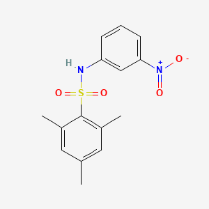 molecular formula C15H16N2O4S B2730498 2,4,6-trimethyl-N-(3-nitrophenyl)benzenesulfonamide CAS No. 300375-22-8