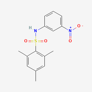 molecular formula C15H16N2O4S B2730498 2,4,6-三甲基-N-(3-硝基苯基)苯磺酰胺 CAS No. 300375-22-8