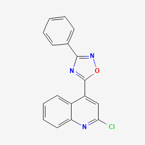 molecular formula C17H10ClN3O B2730499 2-Chloro-4-(3-phenyl-1,2,4-oxadiazol-5-yl)quinoline CAS No. 1223889-13-1