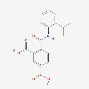 molecular formula C18H17NO5 B273050 4-[(2-Isopropylanilino)carbonyl]isophthalic acid 
