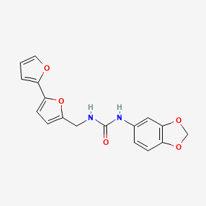 molecular formula C17H14N2O5 B2730502 1-([2,2'-联呋喃]-5-基甲基)-3-(苯并[d][1,3]二氧杂环戊-5-基)脲 CAS No. 2034252-99-6