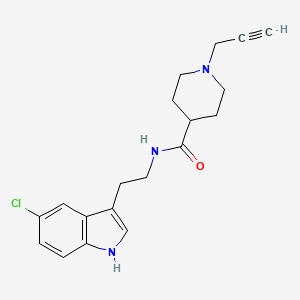 molecular formula C19H22ClN3O B2730512 N-[2-(5-chloro-1H-indol-3-yl)ethyl]-1-(prop-2-yn-1-yl)piperidine-4-carboxamide CAS No. 1384626-55-4