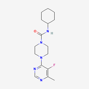 molecular formula C16H24FN5O B2730513 N-Cyclohexyl-4-(5-fluoro-6-methylpyrimidin-4-yl)piperazine-1-carboxamide CAS No. 2380143-98-4