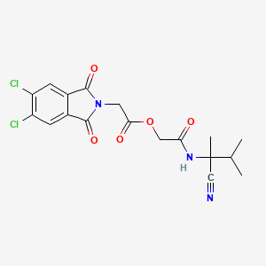 molecular formula C18H17Cl2N3O5 B2730514 [2-[(2-Cyano-3-methylbutan-2-yl)amino]-2-oxoethyl] 2-(5,6-dichloro-1,3-dioxoisoindol-2-yl)acetate CAS No. 923751-28-4