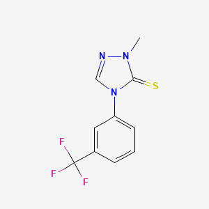 molecular formula C10H8F3N3S B2730516 2-methyl-4-[3-(trifluoromethyl)phenyl]-2,4-dihydro-3H-1,2,4-triazole-3-thione CAS No. 339106-47-7