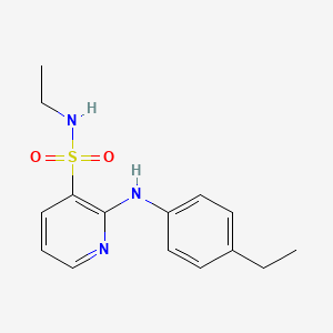 molecular formula C15H19N3O2S B2730517 N~3~-乙基-2-(4-乙基苯胺基)-3-吡啶磺酰胺 CAS No. 1251677-58-3