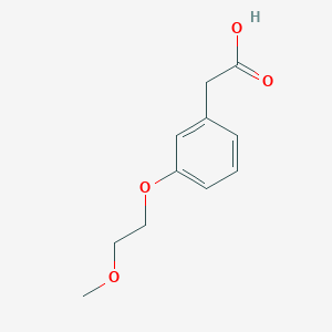 molecular formula C11H14O4 B2730519 2-[3-(2-Methoxyethoxy)phenyl]acetic acid CAS No. 1291450-87-7