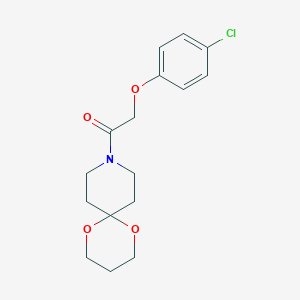 molecular formula C16H20ClNO4 B2730530 2-(4-Chlorophenoxy)-1-(1,5-dioxa-9-azaspiro[5.5]undecan-9-yl)ethanone CAS No. 1328849-74-6
