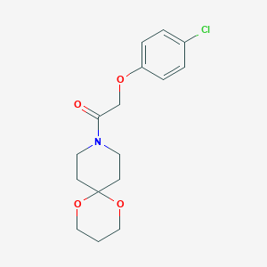 molecular formula C16H20ClNO4 B2730530 2-(4-氯苯氧基)-1-(1,5-二氧杂-9-氮杂螺[5.5]十一碳-9-基)乙酮 CAS No. 1328849-74-6