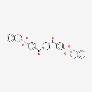 [4-[4-(3,4-dihydro-1H-isoquinolin-2-ylsulfonyl)benzoyl]piperazin-1-yl]-[4-(3,4-dihydro-1H-isoquinolin-2-ylsulfonyl)phenyl]methanone